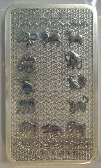 Great 2026 Year of the Horse 10 Troy Oz .999 Fine Silver bar in plastic
