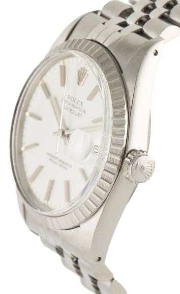 Rolex Date just 16030 36MM White Dial Stainless Steel Watch