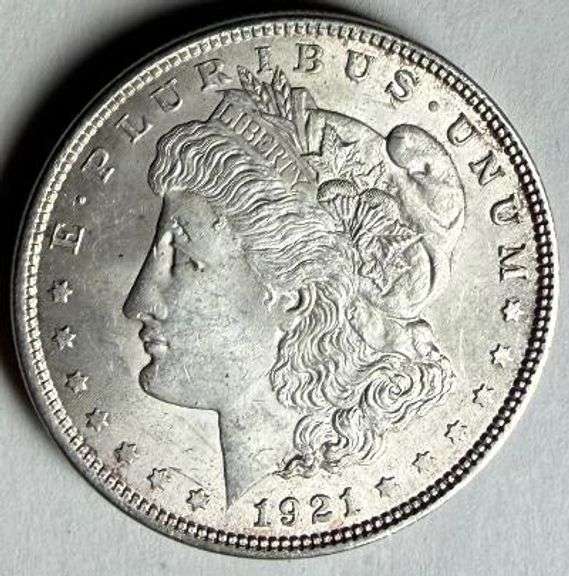 Frosty White Unc 1921 Morgan Dollar