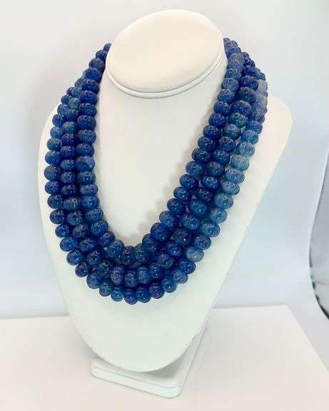 Beautiful Huge 1944 Cttw Natural Mined From The Earth Blue Sapphire Necklace