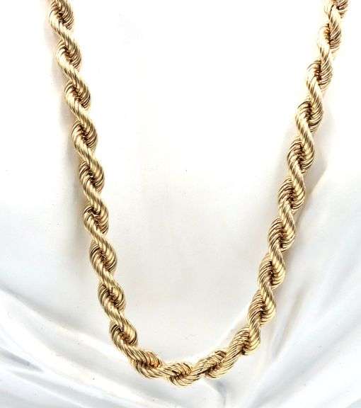 14kt Yellow gold Silk Rope chain necklace