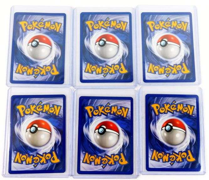 6 Pokémon 1st Edition Trade Cards