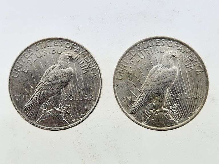 (2) 1923 Silver Peace Dollars