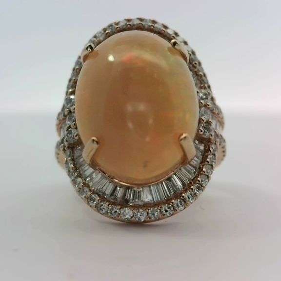 Opal and Diamond Ring