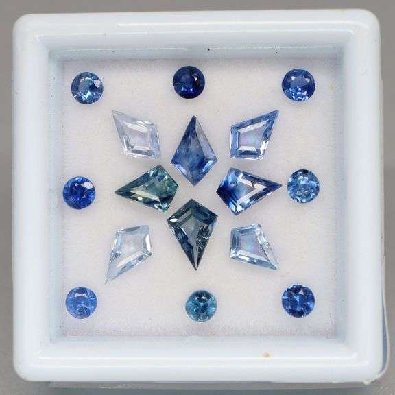 Pre-designed! 2.91ct set of blue Ceylon Sapphires! Heated only!