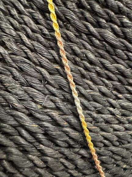 Sterling Silver Diamond-Cut Tri-Color Rope Chain 1.7mm 925 Gold Plated Necklace 18"