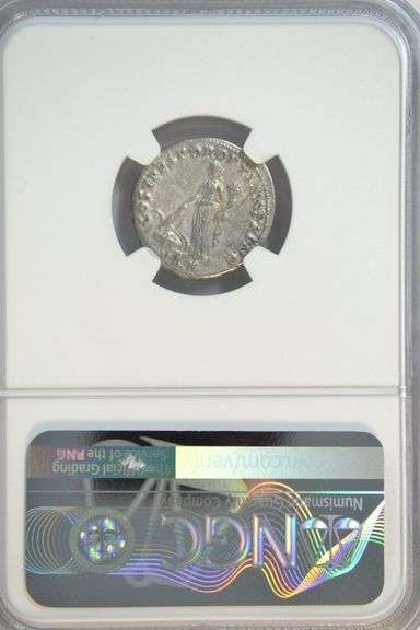 Scarce Emperor Trajan Roman Silver Denarius, 98-117 AD. NGC VF