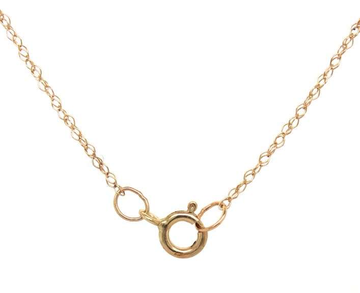 10kt Yellow gold 2.50ct Garnet pendant on chain