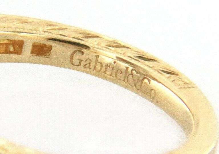 New Gabriel & Co. 0.27ctw Hexagon Frame Semi Mount Ring in 14K