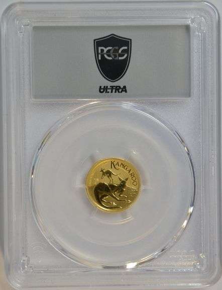Flawless 2025-P Australia 1/10 oz pure Gold Kangaroo. PCGS MS70