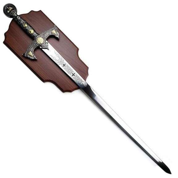 Crusader-Style Medieval Sword Stainless Steel