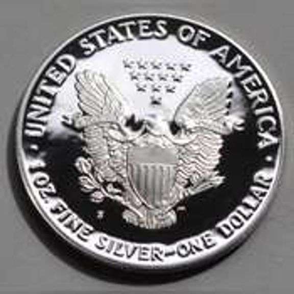1990 S Proof Silver Eagle with Box & Paper