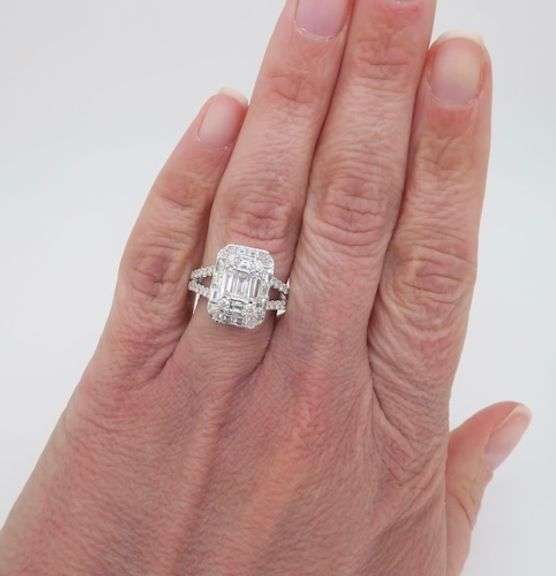 EFFY Diamond Mosaic Ring in 18k White Gold