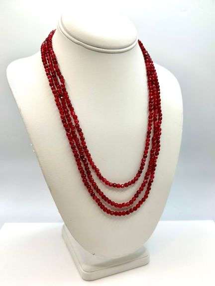 Beautiful 205 Cttw Natural Mined From The Earth Ruby  Necklace