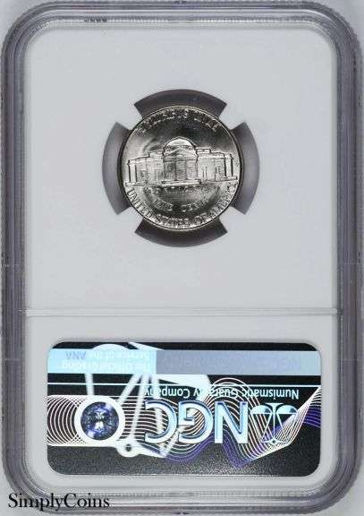 1939 Jefferson Nickel NGC MS66 Reverse of 1940 Variety (Rev. of '40) GEM BU White