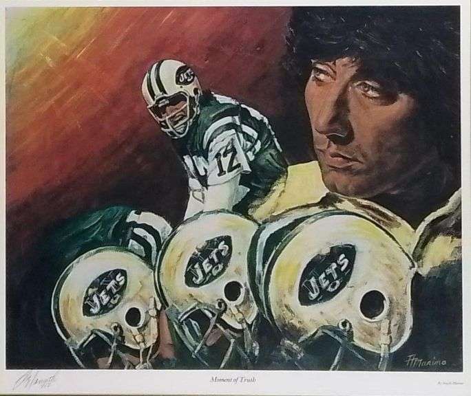 Angelo Marino & Joe Namath Autographed NFL Print
