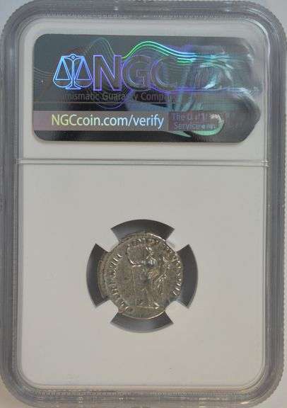 Scarce Commodus Roman Silver Denarius, 177-192 AD. NGC VF