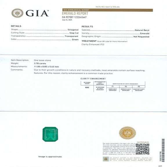 14K WHITE AND YELLOW GOLD EMERALD AND DIAMOND RING 5.20 C.T.W., GIA CERTIFIED