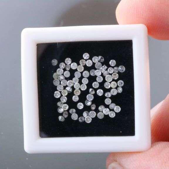 larger sizes! .88ct set of REAL round brilliant melee Diamonds!