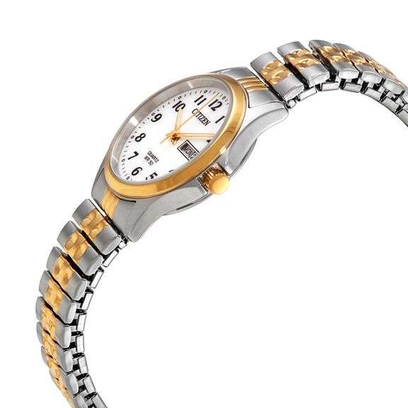 Citizen Quartz White Dial Two-Tone Expansion Ladies Watch