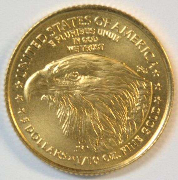 Superb Gem BU 2022 $5 American Gold Eagle coin