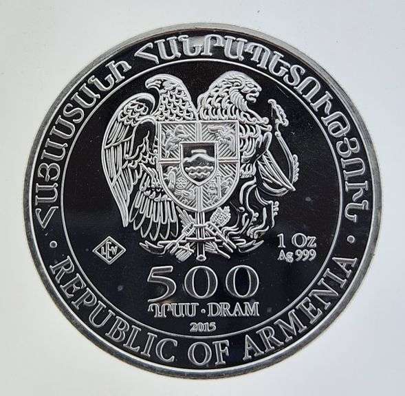 2015 Armenia 500 Dram "Noah's Ark Silver Oz."