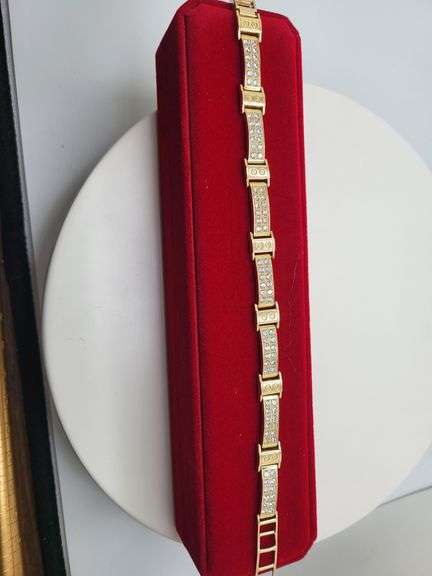 Very Nice yellow gold CZ Diamond Bracelet