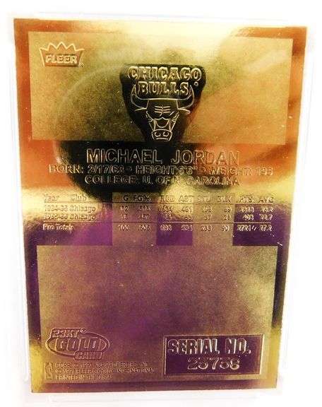 Michael Jordan 1998 Rookie Prism Holo Signature Card, 10 Gem MT