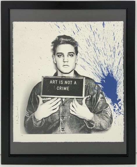 Highly Collectible Mr. Brainwash Signed Elvis Screenprint
