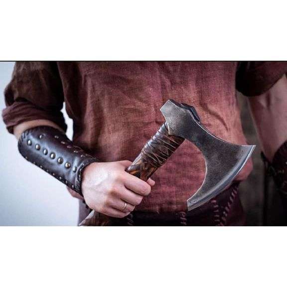 Ragnar Lothbrok Style Viking Battle Axe Carbon Steel