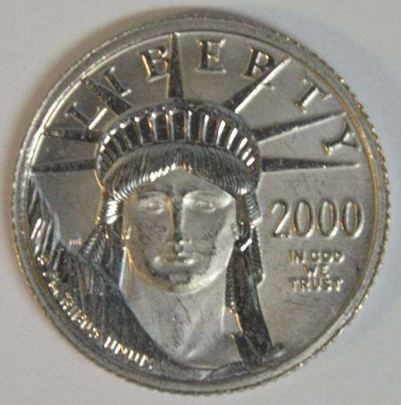 Immaculate Superb Gem BU Year 2000 $10 Pure Platinum American Eagle