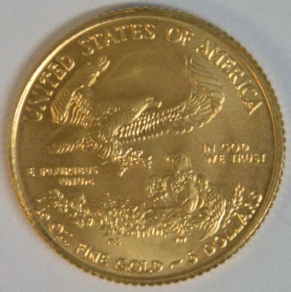 Superb Gem BU 2016 $5 American Gold Eagle coin