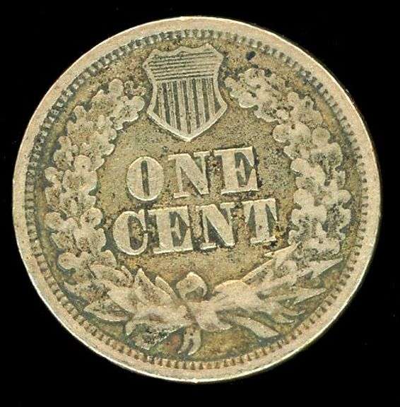 1863 Copper Nickel Indian Head Cent in XF40