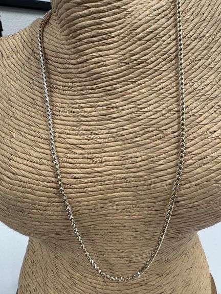 Sterling Silver Gold Plated Prism Diamond-Cut Franco Chain 2.5mm 925 Italy 18"