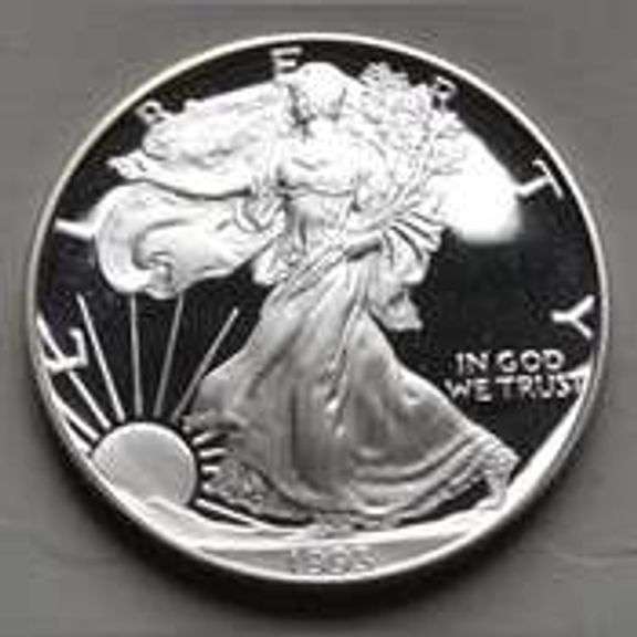 1993 Proof Silver Eagle with Box and Paper