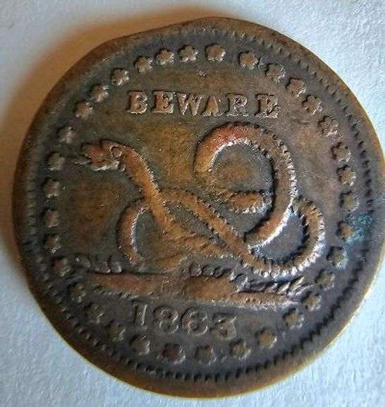 1863 Andrew Jackson/ Serpent CW Token
