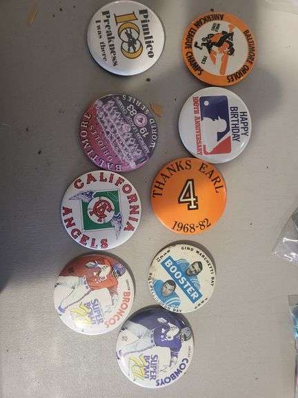 Various rare Large Vintage Pins