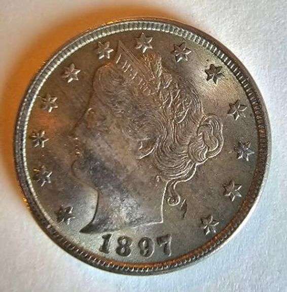 1897 Choice AU V Nickel
