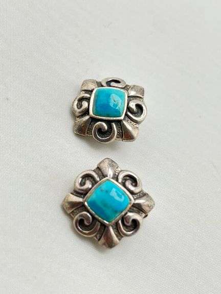 Vintage 925 Sterling Silver Turquoise Earrings Lot