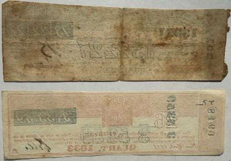 1827 Philadelphia &1833 NY Lottery Tickets