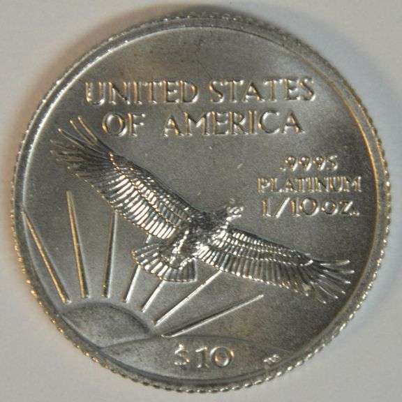 Immaculate Superb Gem BU 1998 $10 Pure Platinum American Eagle