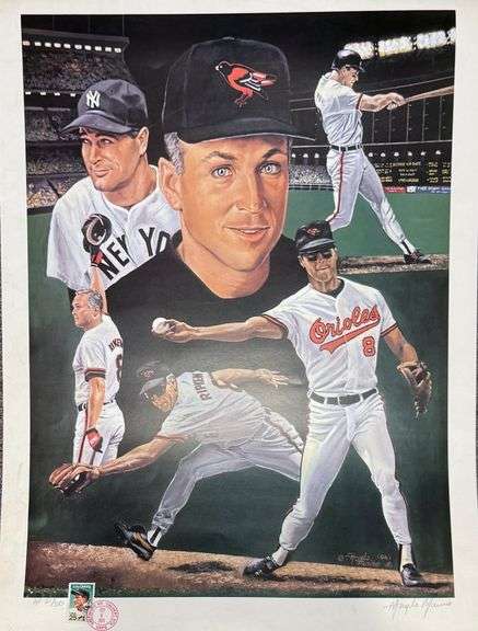 Cal Ripken Jr. Litho Print Signed / Numbered By Artist Angelo Marino
