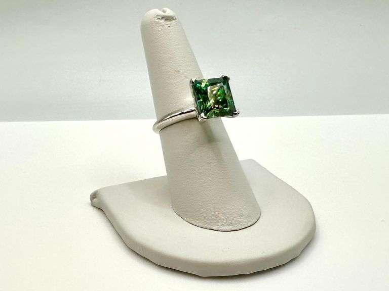 Stunning 5 Ct Russian Color Change Lab Created Alexandrite Asscher Cut Ring