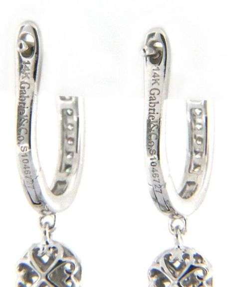 New Gabriel & Co. 0.55ctw Diamond Tassel Dangle Earrings in 14K
