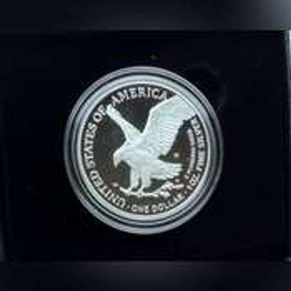 2022 W Proof Silver Eagle with Box & Paper