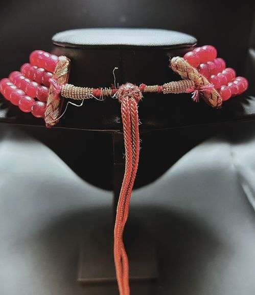 Beautiful Large 826 Cttw Natural Ruby 4 Strand Necklace