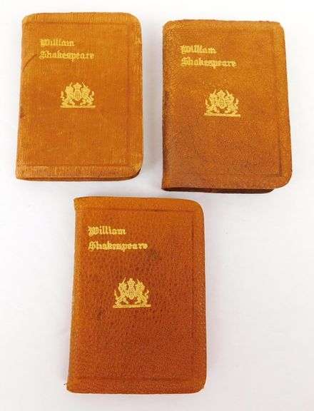 3 Miniature Knickerbocker Leather Shakespeare Books