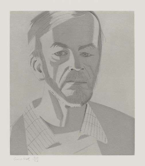 Rare Alex Katz Portrait Signed Aquatint From Give Me Tomorrow Suite Edition of 40, 1984