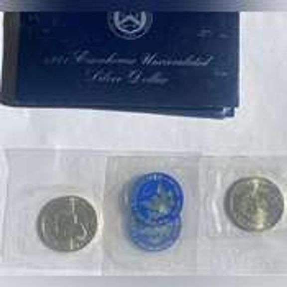 1971-4 Blue Pack Unc Silver Dollars