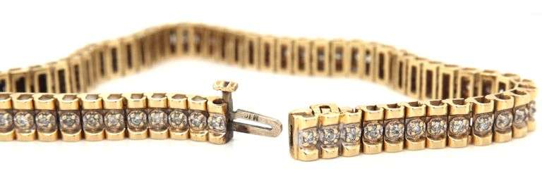Sparkling 14K YG Diamond Bracelet